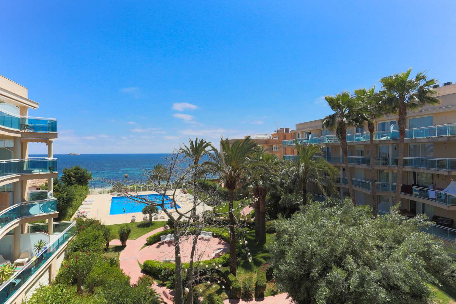 Lovely 2 bedroom apartment with sea views for sale in Playa d'en Bossa, Ibiza
